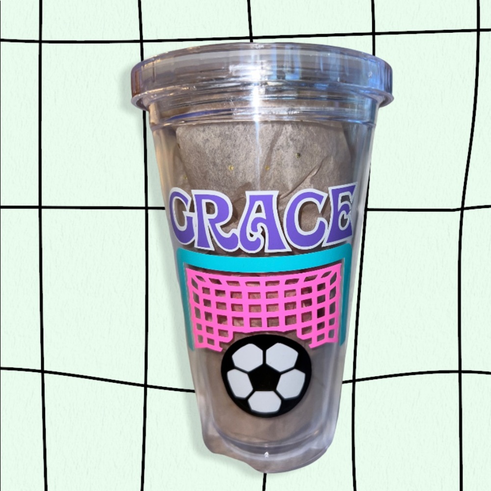 ONE Custom tumbler, soccer gift, custom name, personalize, any sport, any name